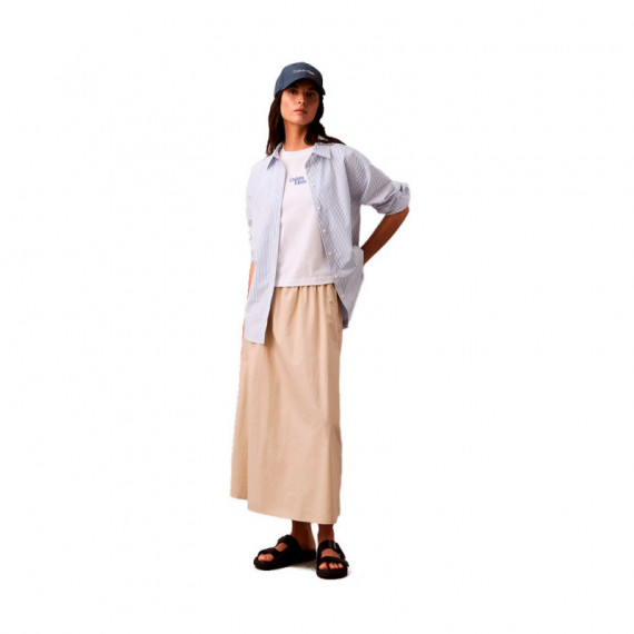 Camiseta con Logo Aterciopelado  CALVIN KLEIN