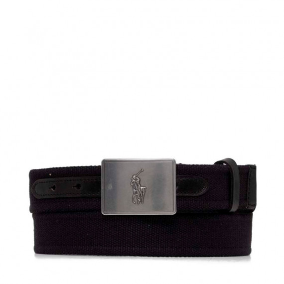 Cinturon Pony Plaque Canvas & Leather  RALPH LAUREN