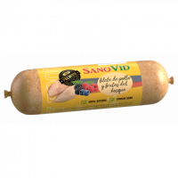 SANOVID Perro Salchicha Pechuga de Pollo y Frutas del Bosque 150 Gr