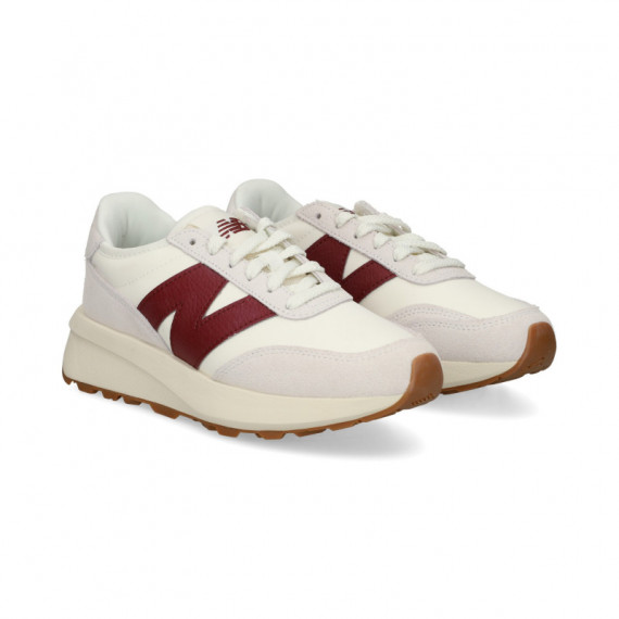 Deportivo Ante+malla Burdeos+blanco  NEW BALANCE