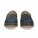 Mocasin ante Azul  FLUCHOS