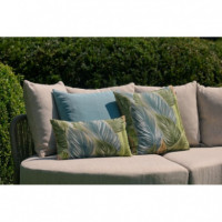 Cojín Decorativo Alba Azul (50X50 Cm)- Estampado Vegetal Multicolor- Hartman®  HARTMAN OUTDOOR FURNITURE