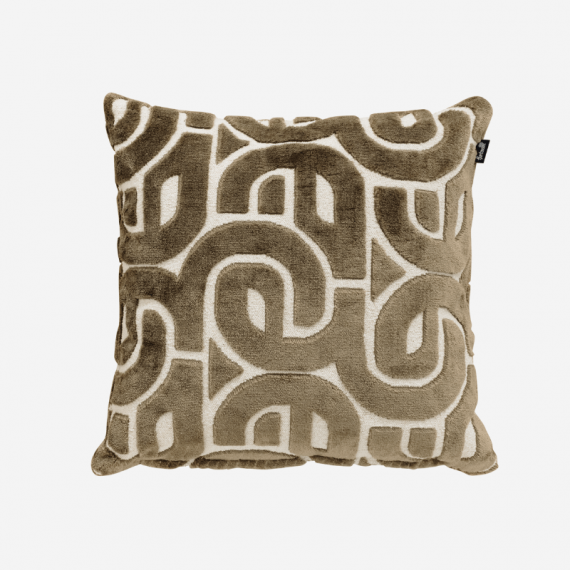 Cojín decorativo JUAN Pepper (50x50x16 cm)- Estampado con colores neutros- Hartman®