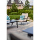 Cojín Decorativo Roma Ocean (50X50 Cm)- Estampado a Rayas- Color Azul- Hartman®  HARTMAN OUTDOOR FURNITURE