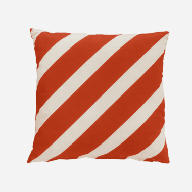 Cojín Decorativo Roma Rust (50X50 Cm)- Estampado a Rayas- Color Naranja- Hartman®  HARTMAN OUTDOOR FURNITURE