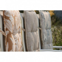 Cojín de Silla de Exterior Respaldo Alto- Romee- Estampado Vegetal Gris- Hartman®  HARTMAN OUTDOOR FURNITURE
