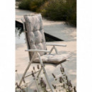 Cojín de Silla de Exterior Respaldo Alto- Romee- Estampado Vegetal Gris- Hartman®  HARTMAN OUTDOOR FURNITURE