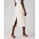 Falda Levi's® con Abertura de Tiro Alto Blanca Snowing In la  LEVI'S