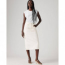 Falda Levi's® con Abertura de Tiro Alto Blanca Snowing In la  LEVI'S