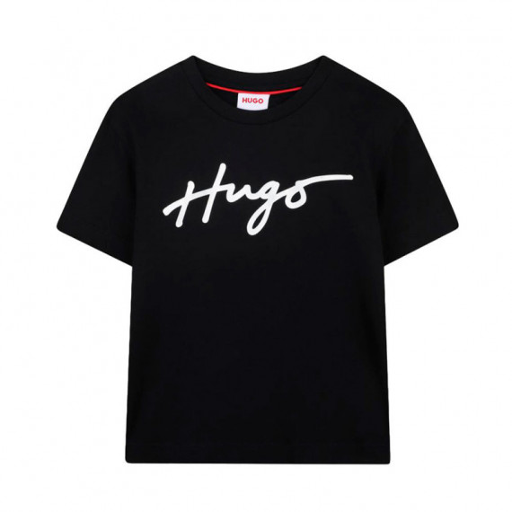 Camiseta Corta con Logo Iridiscente Kids  HUGO BOSS
