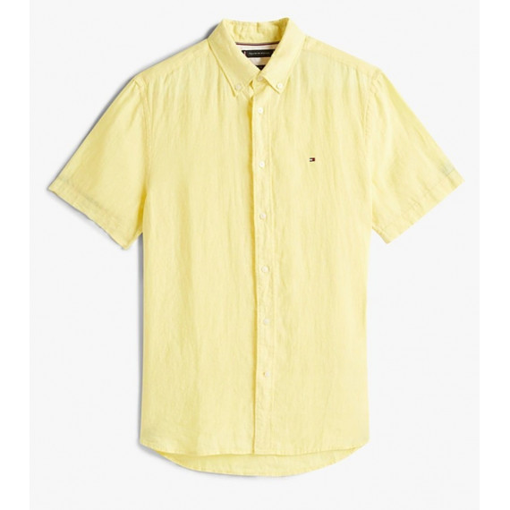 TOMMY HILFIGER - Pigment Dyed Linen Rf Shirt S/s - ZF0 - F|MW0MW35207/ZF0