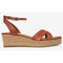 TOMMY HILFIGER - Leather & Suede Mid Wedge Espad - Gpa - F|FW0FW08804/GPA