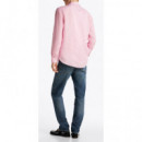 TOMMY HILFIGER - Pigment Dye Linen Solid Ls Shirt - Tol - F|MW0MW37539/TOL