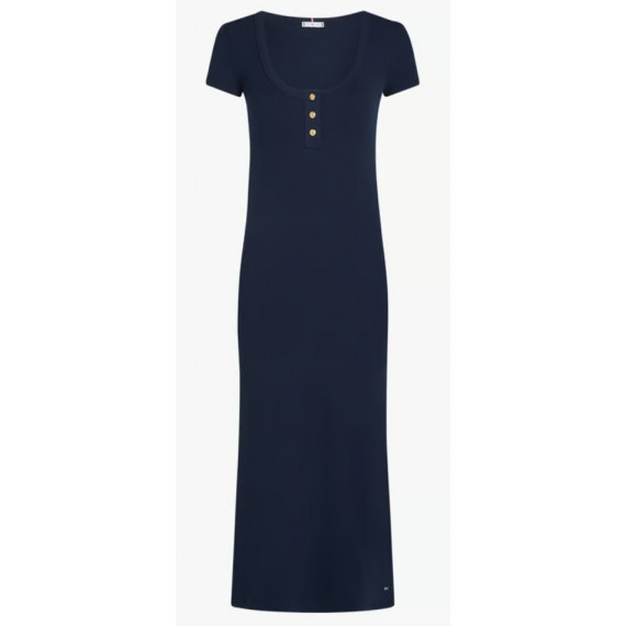 TOMMY HILFIGER - Slim Henley Gold Btn Dress - C1G - F|WW0WW43864/C1G