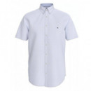 TOMMY HILFIGER - Linen Blend Solid Ss Rf Shirt - Ycf - F|MW0MW40703/YCF