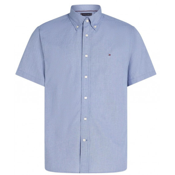 TOMMY HILFIGER - Flex Poplin Houndstooth Ss Shirt - 0GZ - F|MW0MW38589/0GZ