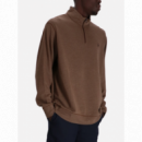 Polo RALPH LAUREN - Luxury Jersey Quarter-zip Pullover - Cedar Heather C8956 - 710812963036/CEDAR Heather C8956