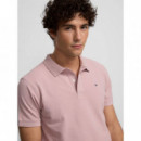 Polo Clasico Liso Coral Claro  SILBON