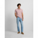 Polo Clasico Liso Coral Claro  SILBON