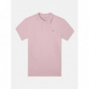 Polo Clasico Liso Coral Claro  SILBON
