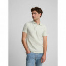 Polo Clasico Liso Verde Claro  SILBON