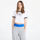 Ss Drapey Jersey Crop Tee Brilliant Whit  CALVIN KLEIN