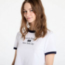 Ss Drapey Jersey Crop Tee Brilliant Whit  CALVIN KLEIN