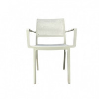 Silla Apilable Emilia- Color Lino- Essentials®- Interior y Exterior  ESSENTIALS