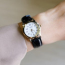 CASIO LTP-V001GL-7B Reloj de Mujer Clásico Dorado con Correa de Piel Negra Wr Elegante y Atemporal