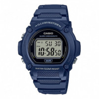CASIO W-219H-2A Reloj Digital Azul Hombre Estilo Deportivo con Luz Led Wr 50M