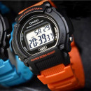 CASIO W-219H-4A Reloj Deportivo Hombre Naranja y Negro con Luz Led Wr 50M