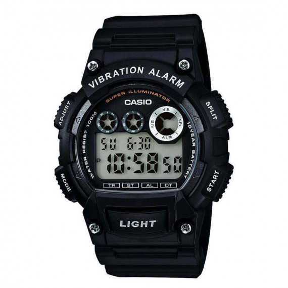 CASIO W-735H-1A Reloj Deportivo Hombre Negro con Alarma Vibratoria