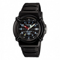 CASIO HDA-600B-1B Reloj Deportivo Hombre Negro con Protector Metálico y Pila de 10 Años Wr 100M