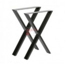 Pata Mesa X Negro Mate - 710 X 580 Mm