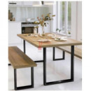 Pata Mesa Cuadrado 400x320 Mm Negro Mate