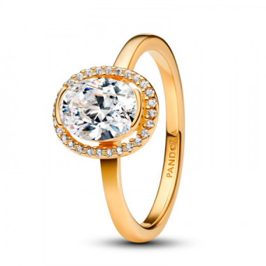 PANDORA Anillo Halo Ovalado Brillante 163802C01