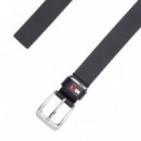 Cinturón de Piel con Insignia en la Trabilla  TOMMY HILFIGER
