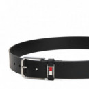 Cinturón de Piel con Logo en bajo Relieve  TOMMY HILFIGER