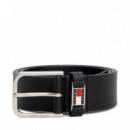 Cinturón de Piel con Logo en bajo Relieve  TOMMY HILFIGER