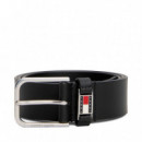 Cinturón de Piel con Logo en bajo Relieve  TOMMY HILFIGER