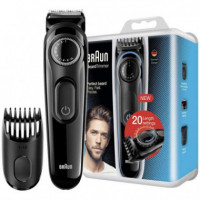 BRAUN BT3000 Recortadora para Barba y Pelo con 20 Ajustes
