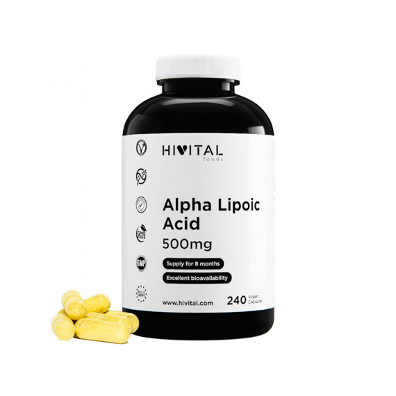ácido Alfa Lipoico 500 Mg | 240 Capsulas Veganas  HIVITAL