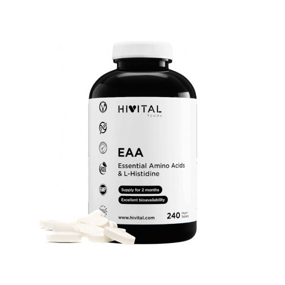 Eaa Aminoácidos Esenciales | 240 Comprimidos Veganos  HIVITAL