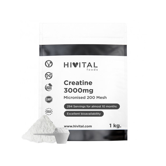 Hv-  Creatina 3000 Mg | 1 Kg. de Polvo Vegano  HIVITAL