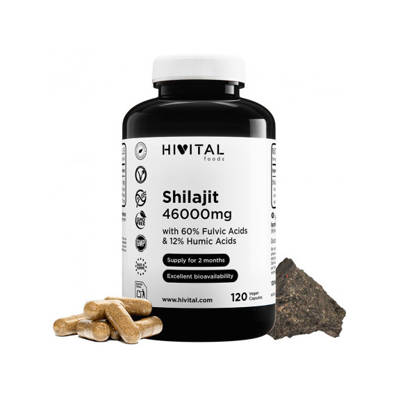 Hv-shilajit Puro  46000 Mg X 120 Capsulas Veganas  HIVITAL