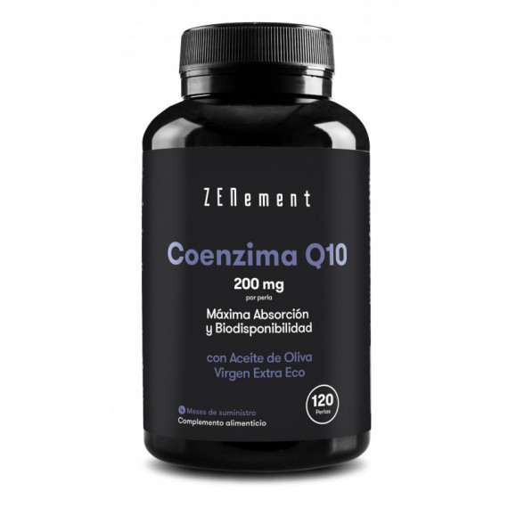 Zn- COQ10, con Aceite de Oliva Virgen Extra Ecológico Españolañol - 120 Perlas  ZENEMENT