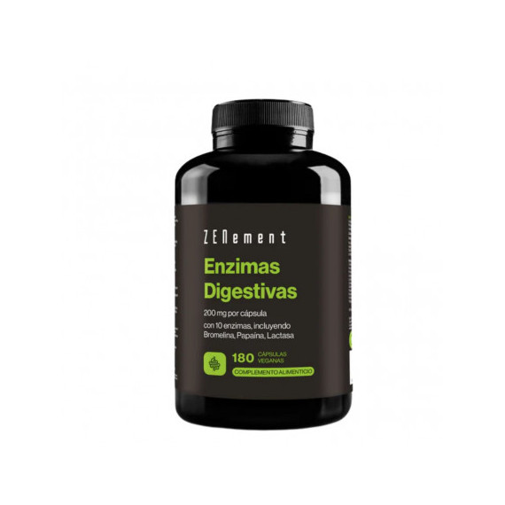 Zn- Enzimas Digestivas 200 Mg por Capsulas - 180 Cápsulas Veganas  ZENEMENT