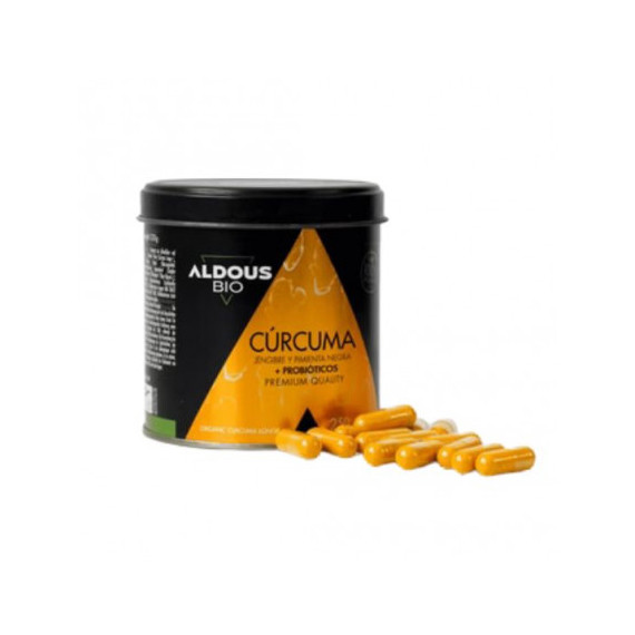 Aldous Curcuma Ecologica con Jengibre, Pimienta Negra y Probioticos X 250 Cap  ALDOUS BIO