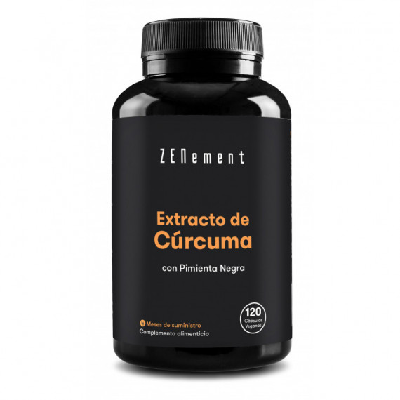 Zn- Extracto de Cúrcuma, con Pimienta Negra - 120 Cápsulas  ZENEMENT