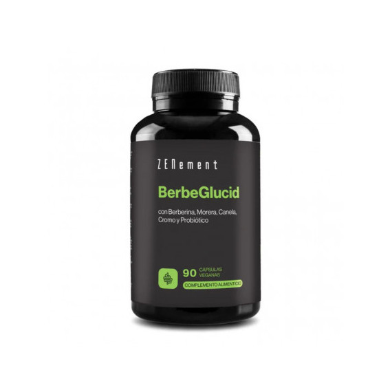 Zn- Berbeglucid con Berberina, Morera, Canela,cromo y Probiotico  - 90 Cápsulas Veganas  ZENEMENT